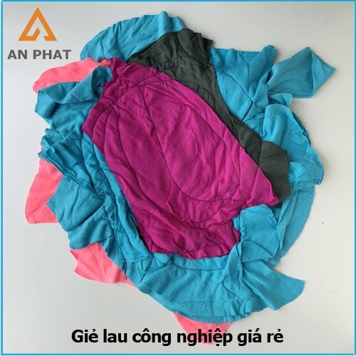 Giẻ lau công nghiệp giá rẻ may nhiều lớp, nhiều màu