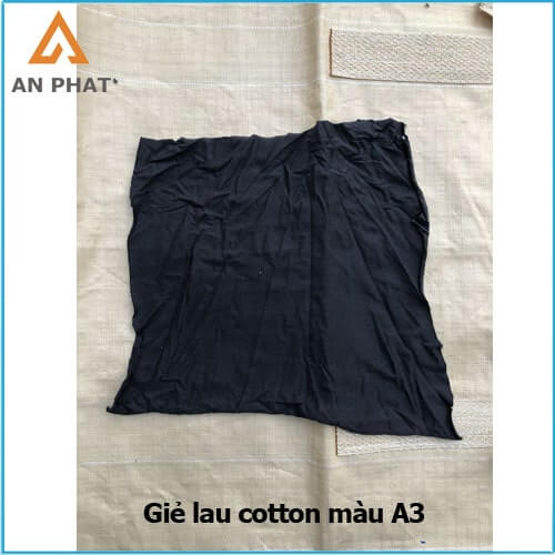 Giẻ lau cotton màu A3 giá rẻ dùng vệ sinh máy móc, lau dầu mỡ máy
