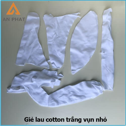 Giẻ lau cotton trắng vụn nhỏ tại Hải Phòng là các mảnh vải vụn màu trắng, cotton
