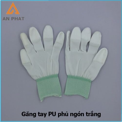 Găng tay pu phủ ngón trắng Hàn quốc Size M