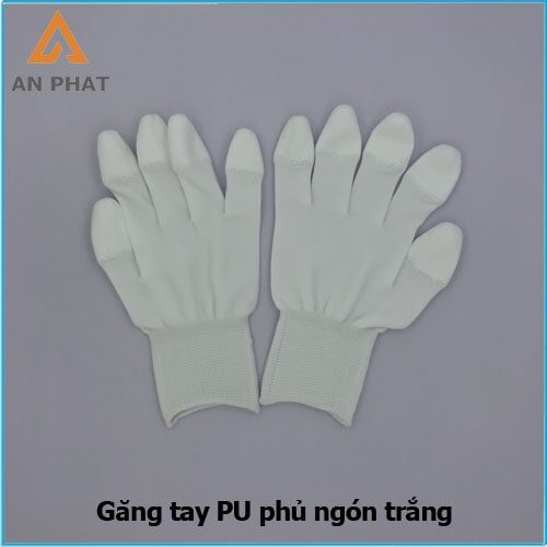 Găng tay PU phủ ngón trắng Hàn Quốc Size S